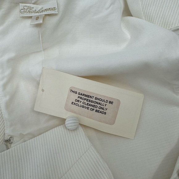 Shoshanna Embellished Sleeveless Cotton Shift Dress - White - Size 8 - NWT - Picture 8 of 9